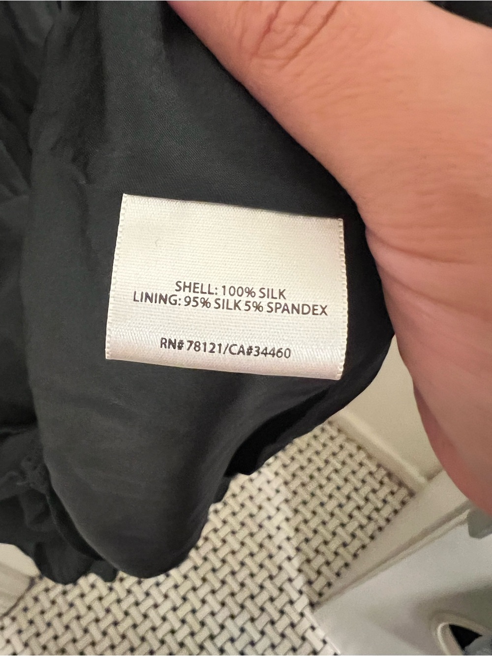 Eileen Fisher Dark Grey Midi Dress 100% Silk - Picture 4 of 4
